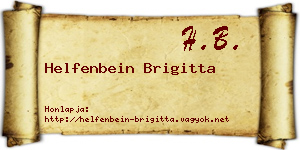 Helfenbein Brigitta névjegykártya